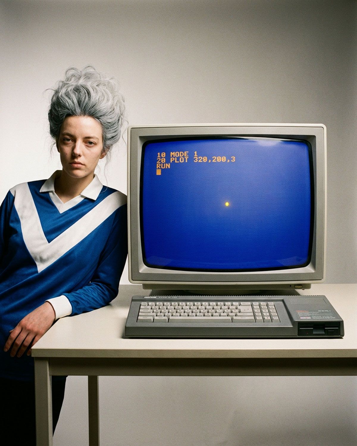 Un Amstrad CPC 6128, l'ordinateur des premiers essais graphiques de Claude Cazemajour